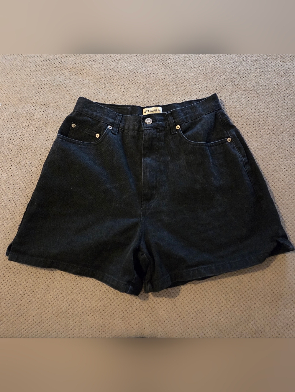 90s Generra Jeans Women's size 8 High Rise Black jean Shorts